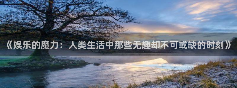 狗子28体育平台开号链接：《娱乐的魔力：人类生活中那些无趣却不可或缺的时刻》