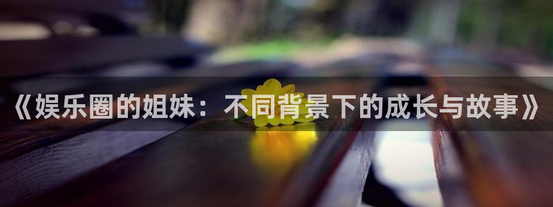 狗子28体育2官网入口：《娱乐圈的姐妹：不同背景下的成长与故事》