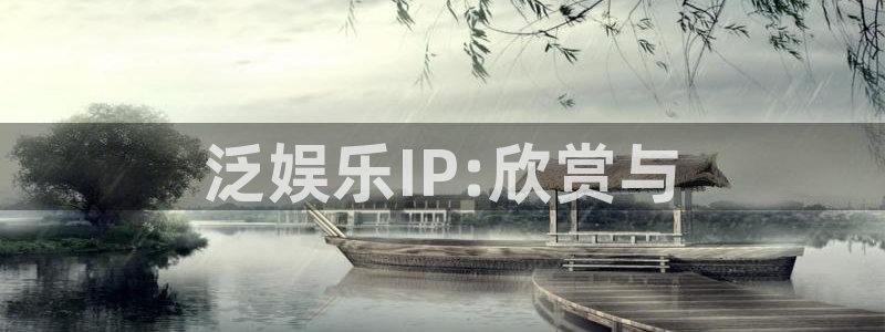 狗子28电子有限公司：泛娱乐IP:欣赏与